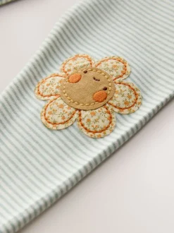 Next Abeille Rayure Vert/Écru - Leggings embellis (3mths-7yrs) Sale