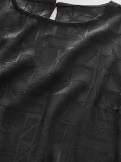 Next Abstrait noir - Pyjamas débardeur en viscose Outlet