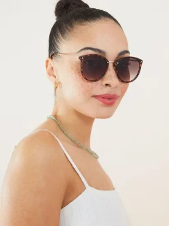 Accessorize - Lunettes de soleil Preppy rondes à pont métallique Hot