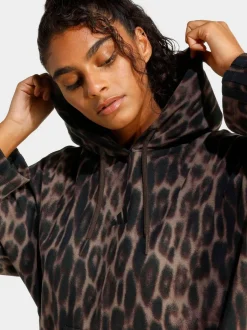 adidas Seasonal Essentials Sweat à capuche en French terry imprimé Léopard avec 3Rayures Online