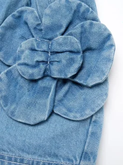 Angel & Rocket Eden Shorts 3D Flower Denim Clearance