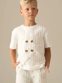 Angel & Rocket Jake Ensemble gilet à rayures double boutonnage et t-shirt Online