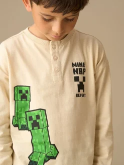 Angel & Rocket pyjama Minecraft Henley New