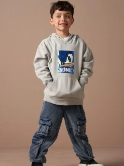 Angel & Rocket Sonic Sequin 100% Coton Sweat-shirt à capuche Clearance