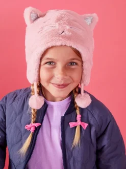 Angels By Accessorize Chapeaux Chullo d’hiver en fausse fourrure pour filles New
