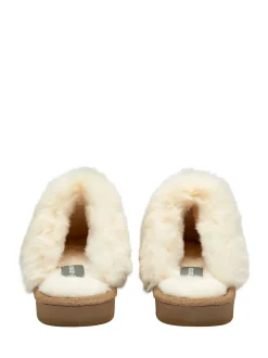 Dunlop animal - Chaussons mules en faux daim col en fourrure Hot