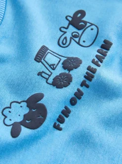 Next - Ensemble Sweatshirt et Joggers Rayure (3mths-7yrs) Animal de ferme bleu Sale
