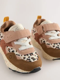 Next Animal neutre - Baskets à lacets élastiques à fermeture tactile New