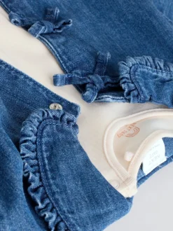 Next Animal neutre - Ensemble bébé veste en jean, haut et leggings 3 pièces (0mois-2ans) Outlet