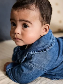 Next Animal neutre - Ensemble bébé veste en jean, haut et leggings 3 pièces (0mois-2ans) Outlet