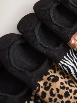 Next Animal noir - Paquet de chaussettes d'entraînement invisibles 5 New