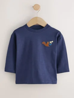 Next - Lot de 5 T-shirts à manches longues (3mois -7ans) Animaux multicolores brillants Online