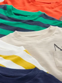 Next - Lot de 5 T-shirts à manches longues (3mois -7ans) Animaux multicolores brillants Online