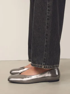 Next Anthracite - Ballerines Forever Comfort® en cuir à bout carré Online