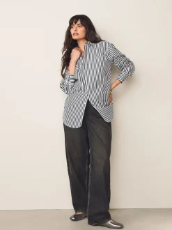 Next Anthracite - Ballerines Forever Comfort® en cuir à bout carré Online