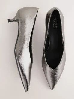 Next Anthracite - Chaussures à talons Kitten heel à bout pointu Discount