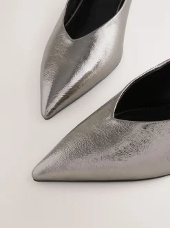 Next Anthracite - Chaussures à talons Kitten heel à bout pointu Discount