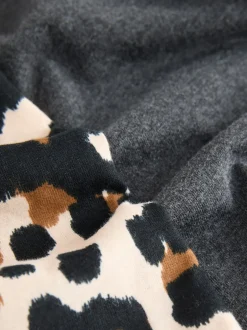 Next - Pyjama à manches courtes Anthracite imprimé léopard Clearance