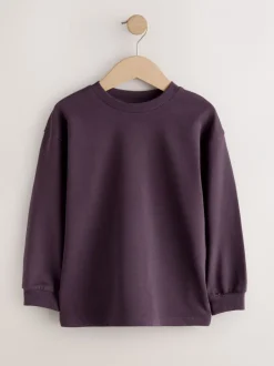 Next Anthracite/baie/fauve - T-shirts épais décontractés à manches longues Lot de 3 (3-16ans) Discount