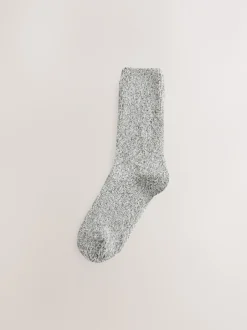 Next Anthracite/gris clair - Lot de 2 paires de chaussettes moelleuses Clearance