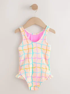 Next Arc-en-ciel à carreaux - Maillot de bain à franges (3mths-7yrs) Online
