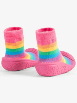 Jojo Maman Bébé Arc-en-ciel - Chaussettes de chaussons d’extérieur d’intérieur