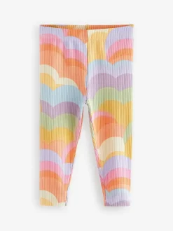 Next Arc-en-ciel - Lot de 5 leggings côtelés (3mois-7ans) Best