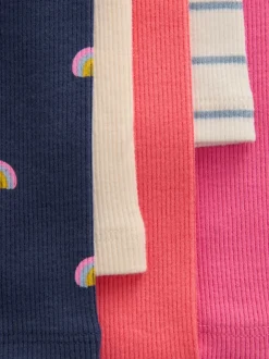 Next Arc-en-ciel - Lot de 5 leggings côtelés (3mois-7ans) Outlet