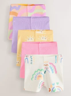 Next Arc-en-ciel - Lot de 5 shorts cyclistes côtelés (3 mois à 7 ans) Online