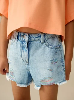 Next Arc-en-ciel - 100Shorts en coton % Frayed Edge Distressed (3-16yrs) Clearance
