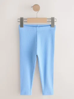 Next Arc-en-ciel pastel - Lot de 5 leggings côtelés (3mois-7ans) Clearance