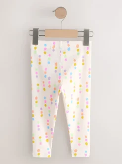 Next Arc-en-ciel pastel - Lot de 5 leggings côtelés (3mois-7ans) Clearance