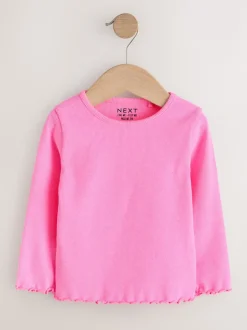 Next Arc-en-ciel pastel - Lot de 5 hauts à manches longues en côte (3mois -7ans) Sale