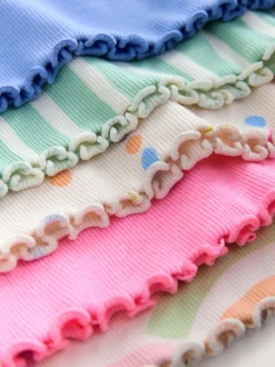 Next Arc-en-ciel pastel - Lot de 5 hauts à manches longues en côte (3mois -7ans) Sale