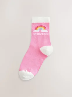 Little Bird by Jools Oliver Arc-en-ciel pastel - Lot de 7 paires de chaussettes Italian Days Of The Week Hot