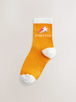 Little Bird by Jools Oliver Arc-en-ciel pastel - Lot de 7 paires de chaussettes Italian Days Of The Week Hot