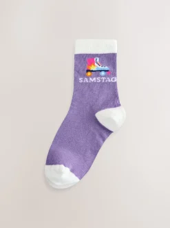 Little Bird by Jools Oliver Arc-en-ciel pastel - Lot de 7 paires de chaussettes Italian Days Of The Week Hot