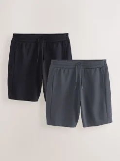 Next Ardoise/bleu marine - Lot de 2 shorts en jersey à poche zippée Clearance