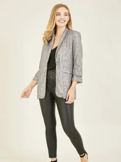 Yumi Argent - Blazer Sequin avec poches Hot