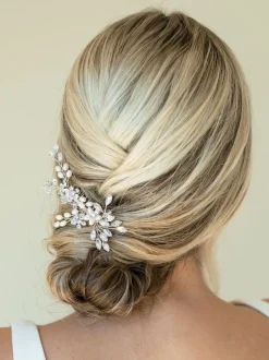 Ivory & Co Argent - Peigne Pearl Shimmer Crystal New