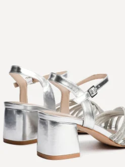 Linzi Argent - Sandales Gracie à lanières avant en blocs bas Best