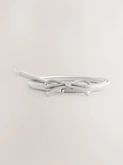 Next Argent Nœud - Ceinture fine extensible New