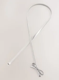 Next Argent Nœud - Ceinture fine extensible New