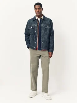 Next argile - Ajustement droit - Pantalons Chinos extensibles plissés avec taille élastique Clearance