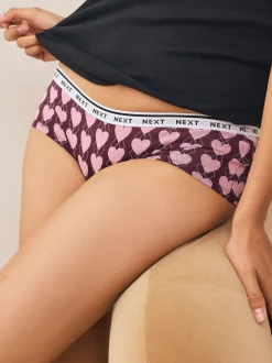 Next Argyle de marine - Lot de 4 culottes à logo en coton Court