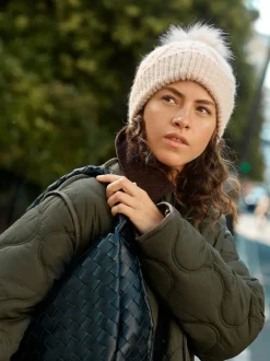 Next Avoine - Bonnet à pompon en maille pointelle Best