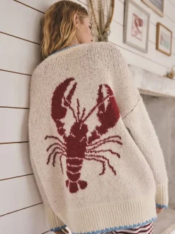 Next Avoine - Cardigan boutonné homard Discount