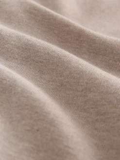 Next - Col zippé - Polo N.premium en maille à manches longues haut de gamme à manches longues Avoine Sale