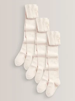 Next - Lot de 3 de collants pour l'école en coton riche Avoine Outlet