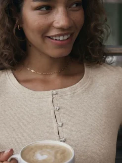 self. Avoine - soi-même. Pyjama côtelé boutonné Clearance